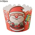 thumbnail image 1 of Christmas Cupcake Cups 50Pcs Cake Packaging Food Grade Unique Snowmen Elk Tree  Cupcake Cups, 1 of 4