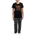 thumbnail image 4 of CafePress - Thanksgivingrocks Women's Dark Pajamas - Women's Short Sleeve Print T-Shirt and Pants Dark Cotton Pajama Set, 4 of 7