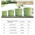 thumbnail image 3 of Fankenuo Large Resin Flower Pots with Drainage Tray - Set of 5 for Home & 14*12cm, 3 of 9