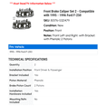 thumbnail image 2 of Front Brake Caliper Set 2 - Compatible with 1995 - 1996 Ford F-250 - Autopart Premium, 2 of 2