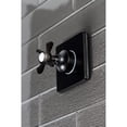 thumbnail image 3 of Kingston Brass KS3040BEX Single-Handle Three-Way Diverter Valve with Square Trim Kit in Matte Black, 3 of 9