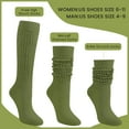 thumbnail image 5 of 1 Pair Women Slouch Socks Knee High Scrunch Slouchy Socks, Soft Long Tube Socks for Women, 80s 90s Stacked Socks, 5 of 7