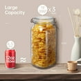 thumbnail image 3 of Glass Jars with Airtight Lid Set of 6, 17 floz Wide Mouth Mason Jars with Clamp Lids,Glass Sealed Jars with Air Tight Lids, Best for Kitchen & Pantry Food Storage, 3 of 6