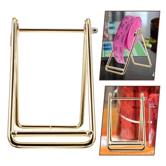LEORX Desktop Raffle Ticket Dispenser Stand Golden Stainless Steel 1Set
