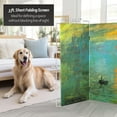 thumbnail image 5 of Red Lantern Double Sided Works of Monet Canvas Folding Screen - Impression Sunrise/Houses of Parliament, 3 ft Short - 3 Panel, 5 of 14