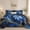 Navy Blue Gold Black, variant on Flymme Full/Queen Quilt Sets,3 Pieces Modern Abstract Floral Bedspreads Coverlet with Shams,Reversible Lightweight Coverlet Bedding Sets Bed Cover for All Season