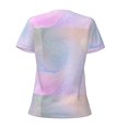 thumbnail image 4 of Naloa Rainbow Print T-Shirts Short Sleeve V Neck Tees for Women Fashion Tops Trendy Lightweight Soft Casual Summer Outfits Clothes, 4 of 5