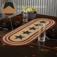 thumbnail image 4 of VHC Brands Americana Primitive Potomac Stencil Stars Jute Runner, Burgundy, 13x36, 4 of 11