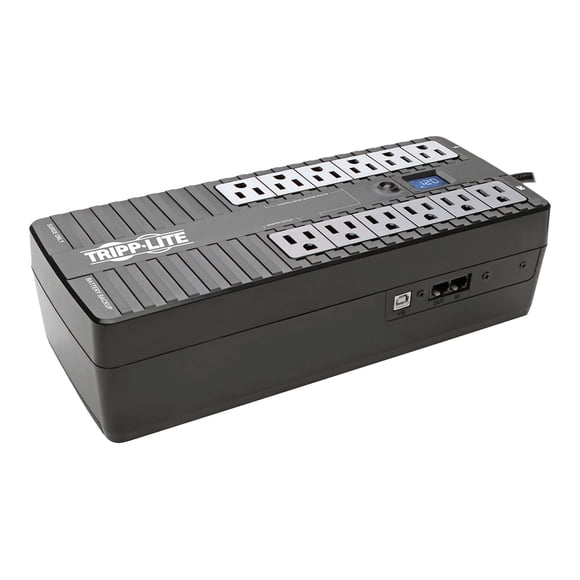 Tripp Lite UPS 850VA 425W Eco Green Battery Back Up LCD 120V USB RJ11 PC 12 Outlet - UPS - 10 A - AC 120 V - 425 Watt - 850 VA - USB - output connectors: 12
