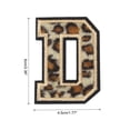 thumbnail image 2 of Parche de letras D de Uxcell, parches de leopardo, parche de letras D de 6CM/2.36" con proceso de adhesivo termofusible para reparación de ropa 3PCS, 2 of 7