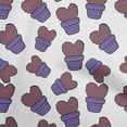 thumbnail image 1 of oneOone Viscose Jersey Purple Fabric Cactus Craft Projects Decor Fabric Printed By The Yard 60 Inch Wide, 1 of 5