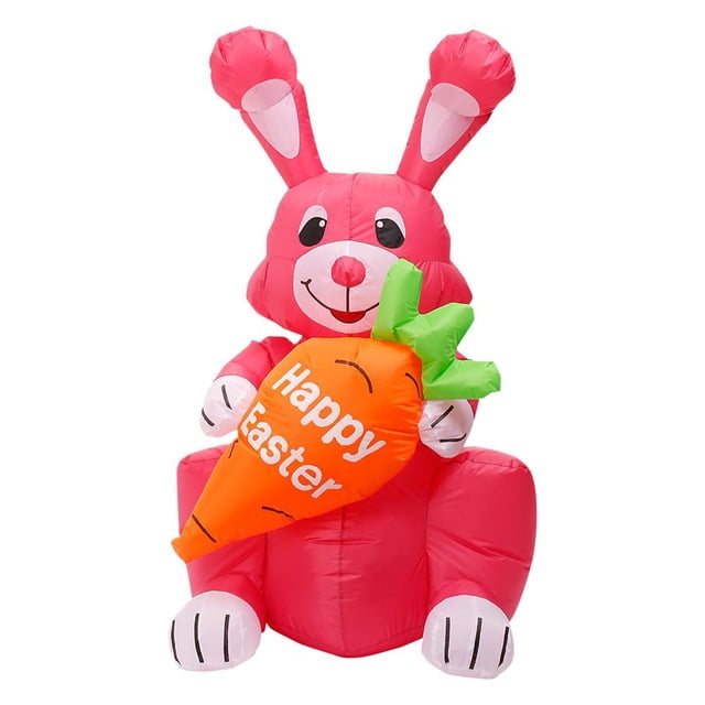 Pascua Inflable, Decoración Exterior De Pascua Con Led Incorporados, Conejito Inflable, Jardín, Césped, Hogar, Familia, Decoración Exterior Yuarrent HA044193-02