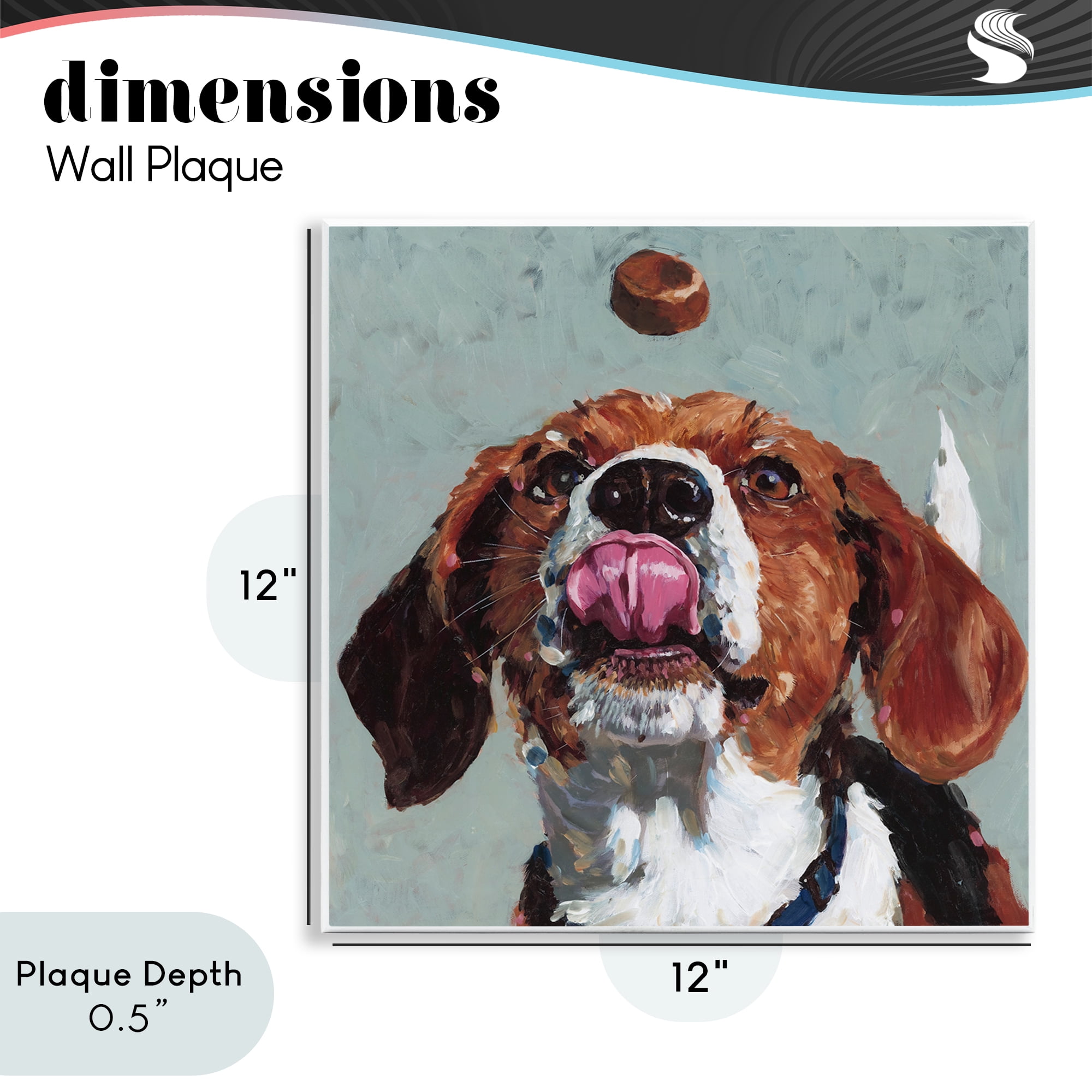 Stupell Industries Beagle Treat Excitement Wall Plaque Art, design by Studio Bautista