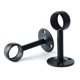 thumbnail image 2 of Curtain Rod Bracket Wardrobe Rod Bracket with Screws Ceiling Bracket for Curtain and Wardrobe, Matte Black Stainless Steel, Diameter 25mm, 2 Pcs, 2 of 5