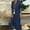 *Dark Blue, variant on U Women's Denim V Neck Loose Fit Maxi Dress with Roll Up Sleeves,Solid Color Casual Long Dress Blue,Womens Plus XXXL