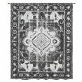 thumbnail image 2 of Black Grey Sheer Curtains 54 Inches Long, Boho Vintage Print Distressed Brick Patterns Light Filering Curtains, Breathable Simi Curtain Privacy Drapes for Kitchen Bathroom Small Window Treatment, 2 of 9