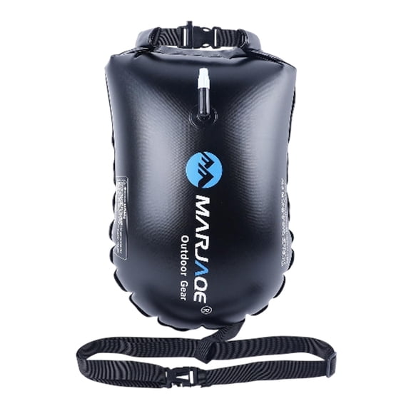 Boya de natación inflable con cinturón, flotador de remolque de burbujas engrosado para buceo poco profundo, rafting, snorkel, triatletas