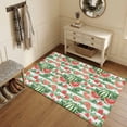 thumbnail image 2 of Washable Area Rugs 2.7x5 FT Watermelon Rugs for Living Room Non-Slip Soft Low-Profile Rectangle Watercolor Fruits Green Palm Leaves Striped Large Rug Carpet for Bedroom Dining Room Home Decor, 2 of 8