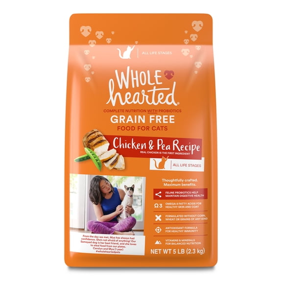 WholeHearted Grain Free Chicken Formula Dry Cat Food 5 lbs.