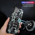 thumbnail image 4 of Case for iPhone 12 Pro Max for Man,Camouflage Design Phone Case Heavy Duty Shockproof Military Grade Anti-Fall Protection Built-in Magnetic Kickstand Cover for iPhone 12 Pro Max MC Mint Green, 4 of 6