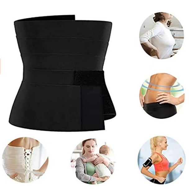 Waist Trimmer for Women,Adjustable Comfortable Tummy Wrap Invisible Wrap  Waist Trainer Tape,Fashion Bandage Women Slimming Tummy Wrap Belt for Lower  Back Pain Relief （Black-1pcs-3m） 