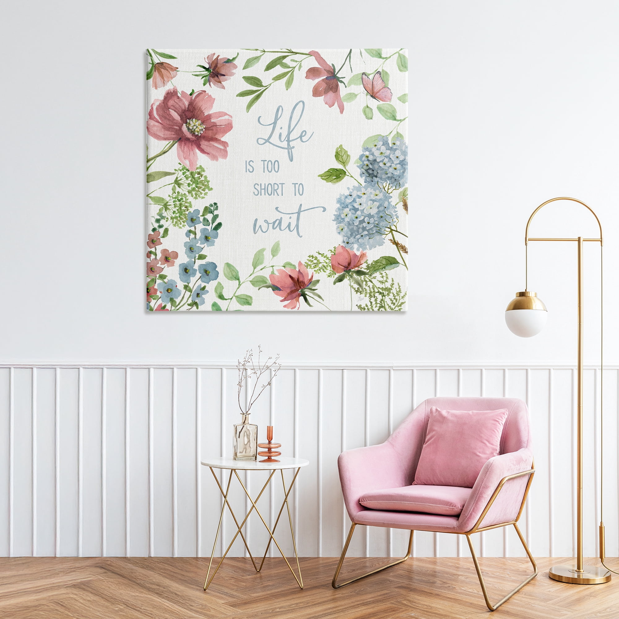 Stupell Industries Too Short To Wait Canvas Wall Art, design by Nan