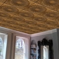 thumbnail image 3 of Dundee Deco's Rustic Antique Gold Floral Glue Up/Drop In Ceiling Panels, 2 ft. X 2 ft. (4 sq ft.) each, Pack of 10, 3 of 5