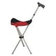 thumbnail image 5 of Bastón Con Asiento Para Caminar, Portátil, De Viaje, Ligero, Para Sentarse, Plegable, Color Rojo, 5 of 8