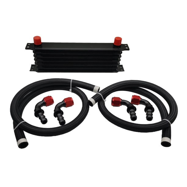 Enfriadores de aceite AN10, radiador de transmisión del motor, que reduce la temperatura del , herramienta automática de aluminio, - 7 filas Macarena Enfriador de aceite del motor
