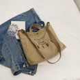 thumbnail image 4 of Bolso de mano de lona para mujer, Bolso mensajero de lona de gran capacidad, Bolso de trabajo de viaje Simple, 4 of 8