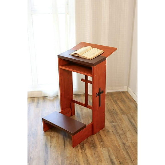 Prayer  Stool Table Chair Padded Kneeler Shelf Folding Wooden Church for Kneeling at Home,Religious Gifts