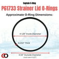 thumbnail image 3 of Captain O-Ring  Replacement P6118 P6118ASS16 Cover Cap O-Ring for Bestway 58381, 58145, 58382, 58144, 58146 Filter Pump 2 Pack, 3 of 7