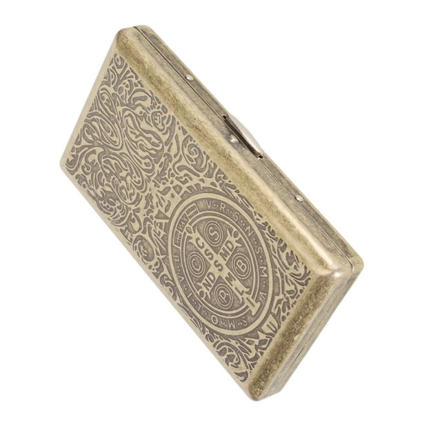 Estuche de metal para cigarrillos, estuche para cigarrillos retro, estuche para cigarrillos vintage, estuche para cigarrillos de construcción robusta