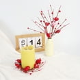 thumbnail image 4 of SLYNSHome Red Heart Candle Rings Wreaths with Berry Valentine's Day Decorations,Artificial Candle Holder Mini Wreaths for Mother's Day Wedding Table Centerpieces, 4 of 9