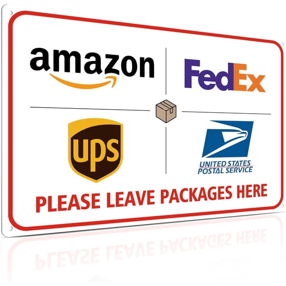 Rust-Free Aluminum Package Delivery Sign for Outdoor Use 8x 12 Inch Please Leave Package Here