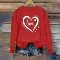 thumbnail image 5 of WTXUE Valentine Pullover Sweatshirt Love Heart Printed Sweatshirts Graphic Tunic Sweatshirts Trendy Sweatshirts Pull Over Sweatshirt Long Sleeve Sweatshirt Fall Sweatshirts Hot Pink L, 5 of 5
