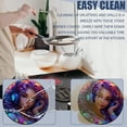 thumbnail image 3 of Electric Stove Burner Covers, Set of 4, Round Burner Cover,8 and 10 Inch,Colorful Cartoon Girl with Curly Hair Wearing Headphones, 3 of 4