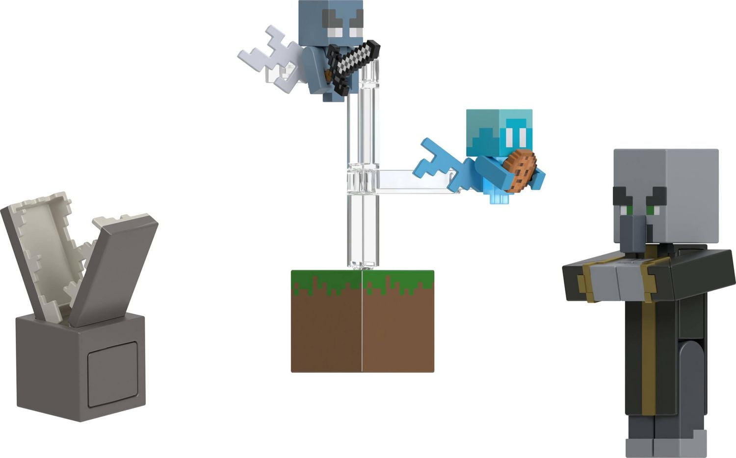 Minecraft Evoker and Magic Mobs Toys, 2-Pack of Action Figures