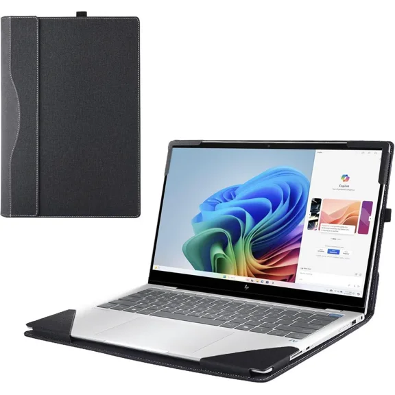 Laptop Cover Case for HP OmniBook X/Ultra /5 Flip 14 inch & for 14'' ZBook Ultra G1a [Do Check Model] 2-in-1 PU Leather Detachable Notebook Sleeve Computer Bag