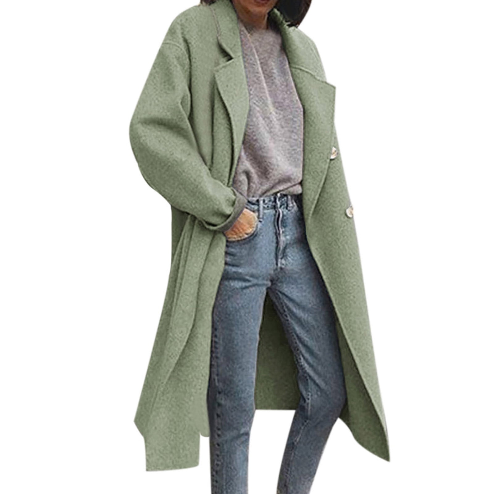 knee length winter coat ladies