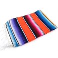 thumbnail image 2 of Mexican Serape Sarape Blanket XL 84" x 55"  Orange, 2 of 3