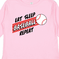 thumbnail image 4 of Inktastic Eat, Sleep, Baseball, Repeat Boys or Girls Long Sleeve Toddler T-Shirt, 4 of 5