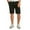 Black/White, variant on 9 Crowns Men's Flat Front Flamingo Palm Stretch Belted Casual Shorts (30, Black/White)