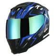 thumbnail image 5 of 1Storm Motorcycle Full Face Helmet Street Bike Star King HJK311 + One Extra Clear Shield; Star Blue, 5 of 6