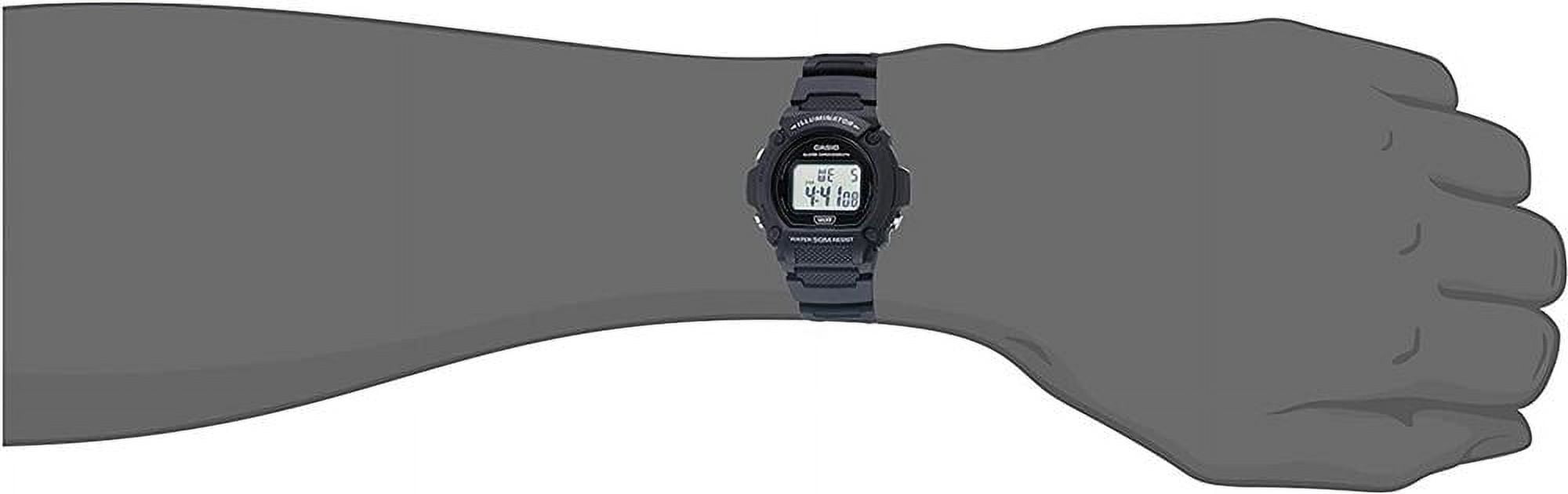 Casio Men's Sports Digital Quartz Black Resin Watch W219H-1AV