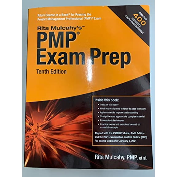 Pre-Owned Rita Mulcahy'S Pmp Exam Prep 2021 10Th Edition - Paperback, 9781943704187, 194370418X, Paperback, tenth edition edition