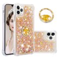 thumbnail image 1 of Funda para iPhone 11 PRO MAX con Brillo Líquido Flotante, Purpurina, Parachoques y Anillo Giratorio Soporte, 1 of 5