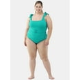 thumbnail image 2 of Time and Tru Women's and Women's Plus Belted One-Piece Swimsuit with Tie Shoulders, Sizes S-3X, 2 of 5