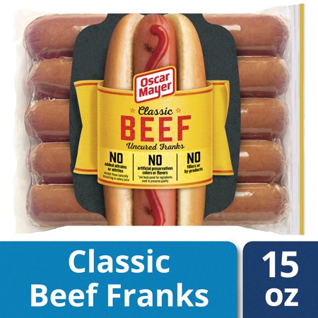 Oscar Mayer Classic Beef Uncured Franks, 10 count Pack - Walmart.com