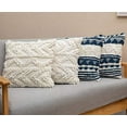 thumbnail image 2 of Fennco Styles Handmade Geometric Cotton Blend Decorative Throw Pillow Cover 18" W x 18" L - Blue Woven Pillow Case for Home, Couch, Bedroom, Office and Boho Décor, 2 of 3